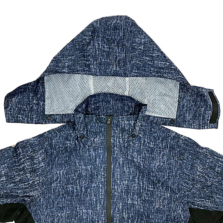 RAIN SUIT 透湿レインスーツ 杢ネイビー 3L