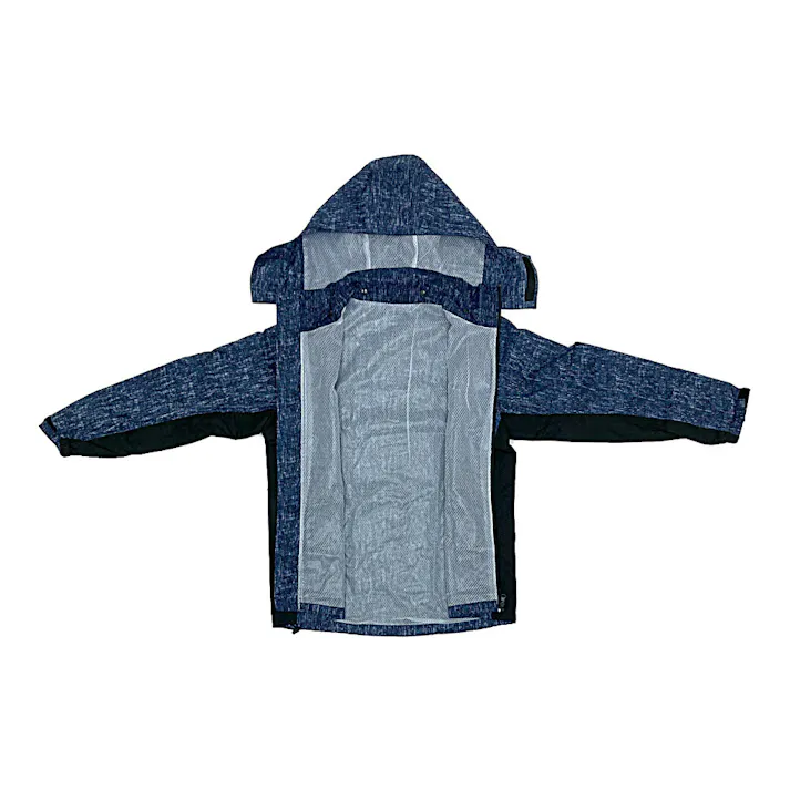 RAIN SUIT 透湿レインスーツ 杢ネイビー 3L