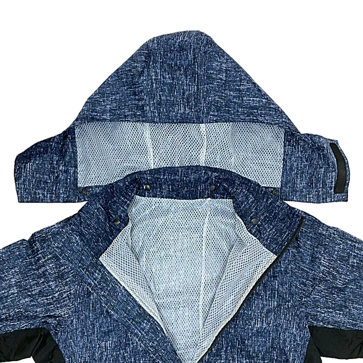 RAIN SUIT 透湿レインスーツ 杢ネイビー M
