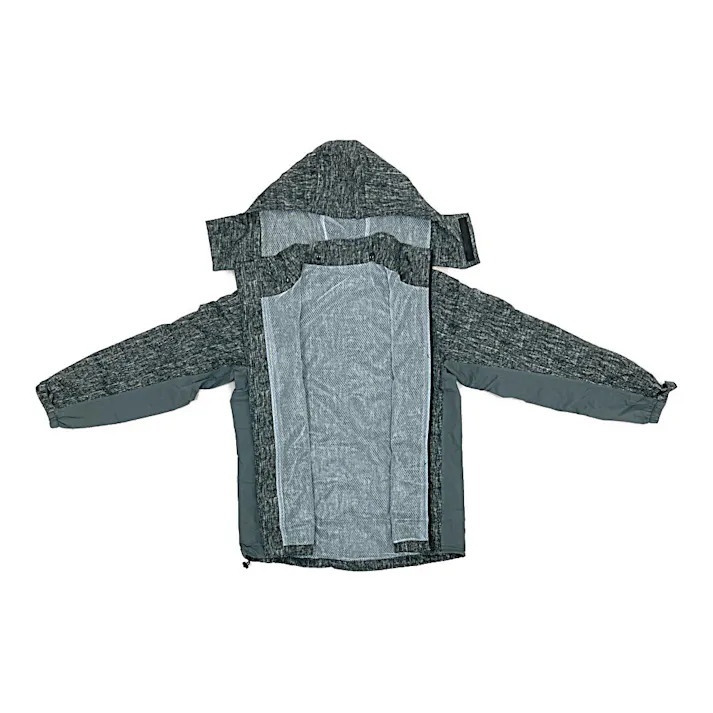 RAIN SUIT 透湿レインスーツ 杢グレー LL