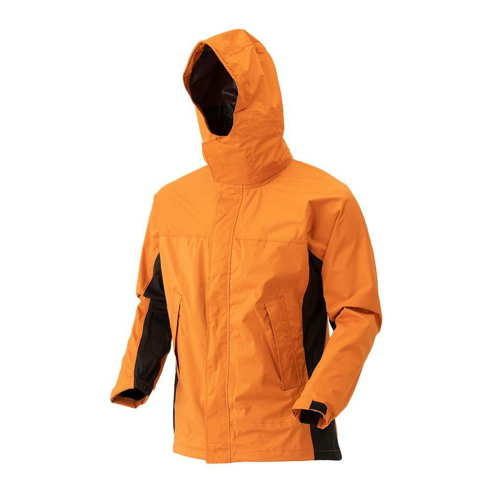 透湿ストレッチレインスーツ オレンジ L