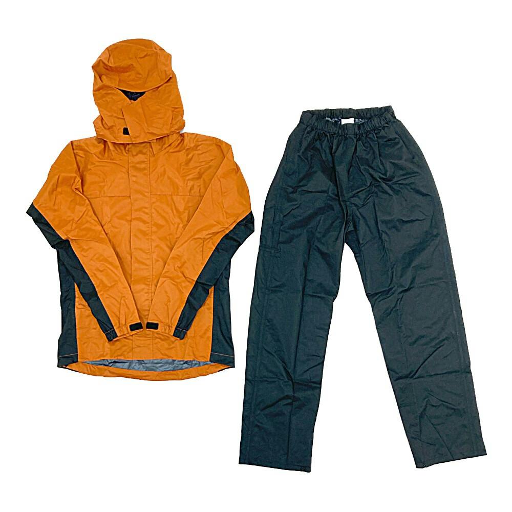 透湿ストレッチレインスーツ オレンジ M | 作業着・作業服・安全