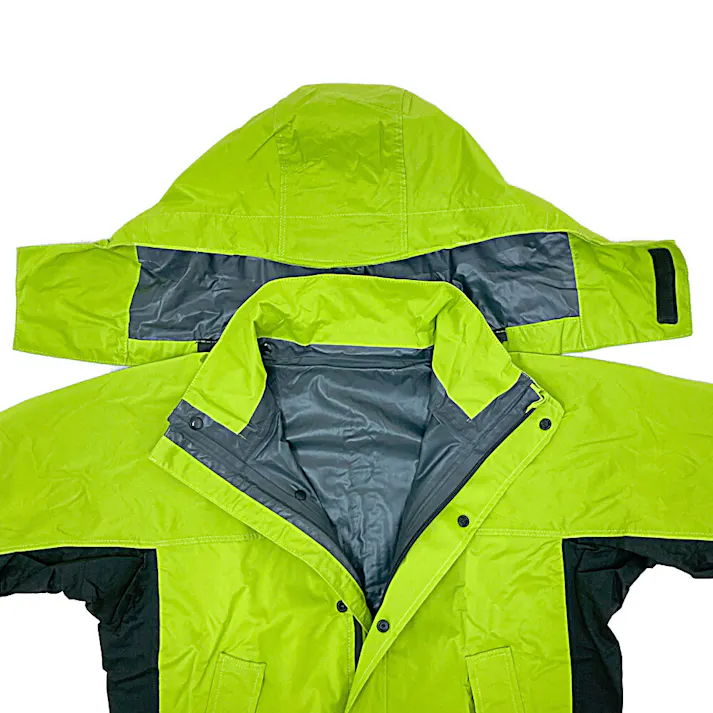 透湿ストレッチレインスーツ グリーン 3L