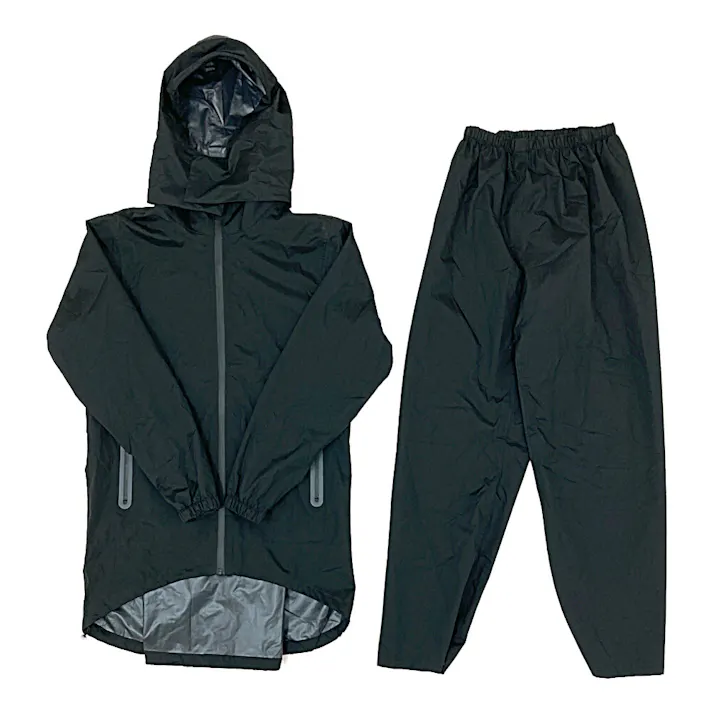バッグイン透湿レインスーツ ブラック M
