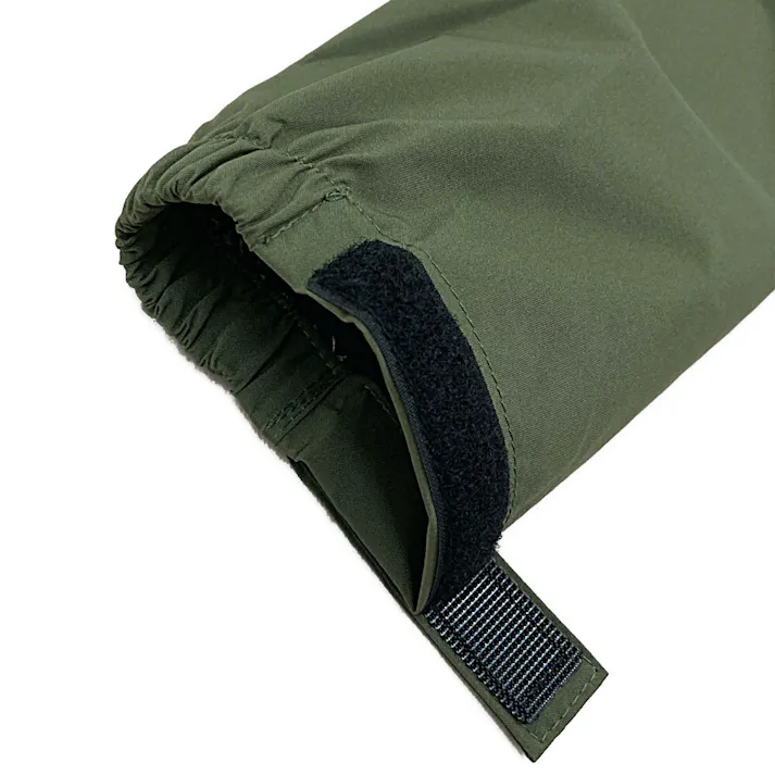 バッグイン透湿ロングレインコート カーキ L