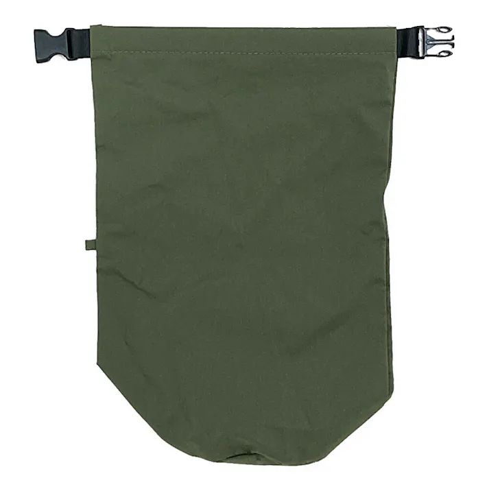 バッグイン透湿ロングレインコート カーキ M