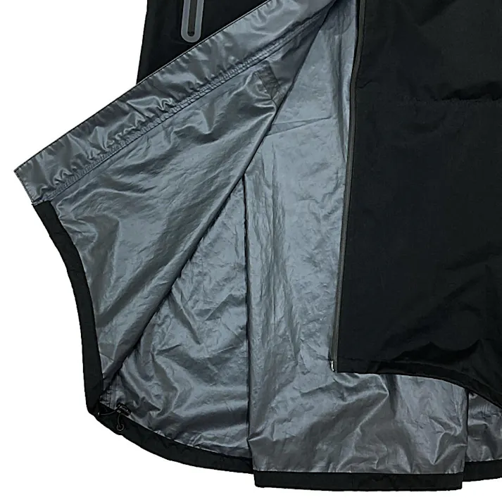 バッグイン透湿ロングレインコート ブラック M