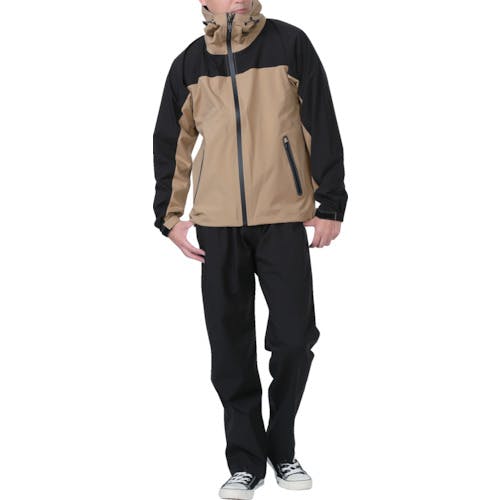 カジメイク 7572 4WAYストレッチシールドEX ベージュ 4L 7572-04-4L レインスーツ カジメイク 7572 4WAYストレッチシールドEX ベージュ 4L 7572-04-4L レインスーツ