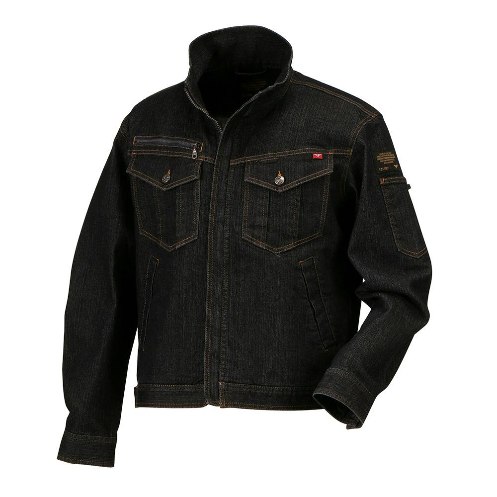 6820 激ラクデニムブルゾン ブラック LL