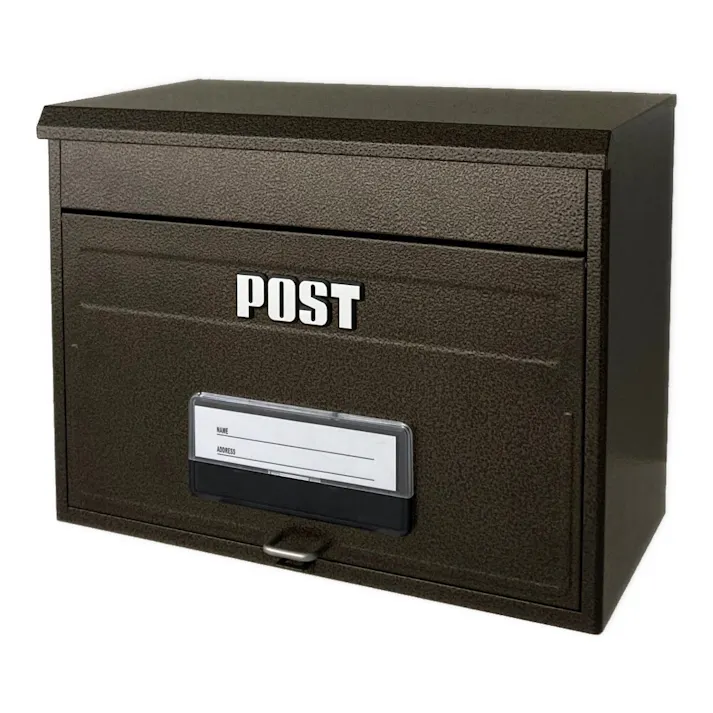 どでかポスト エンボスブラウン SGE-4000 郵便ポスト メール便対応 大型ポスト 幅42cm 高さ32.5cm 奥行21cm