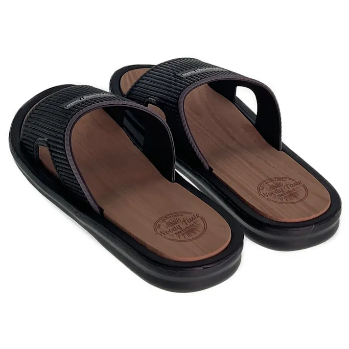 紳士ウッディシャワーサンダル ブラック M