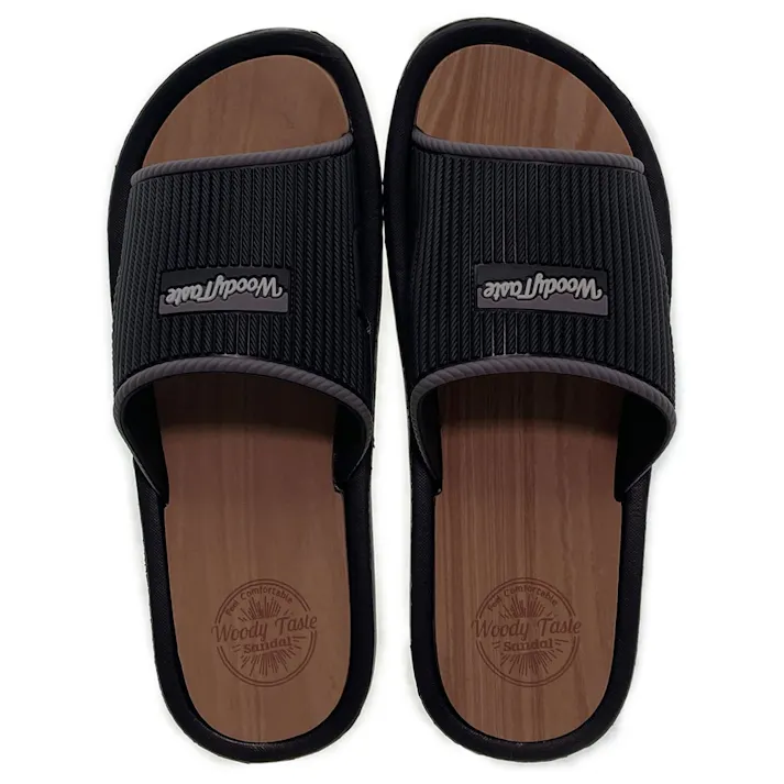 紳士ウッディシャワーサンダル ブラック M