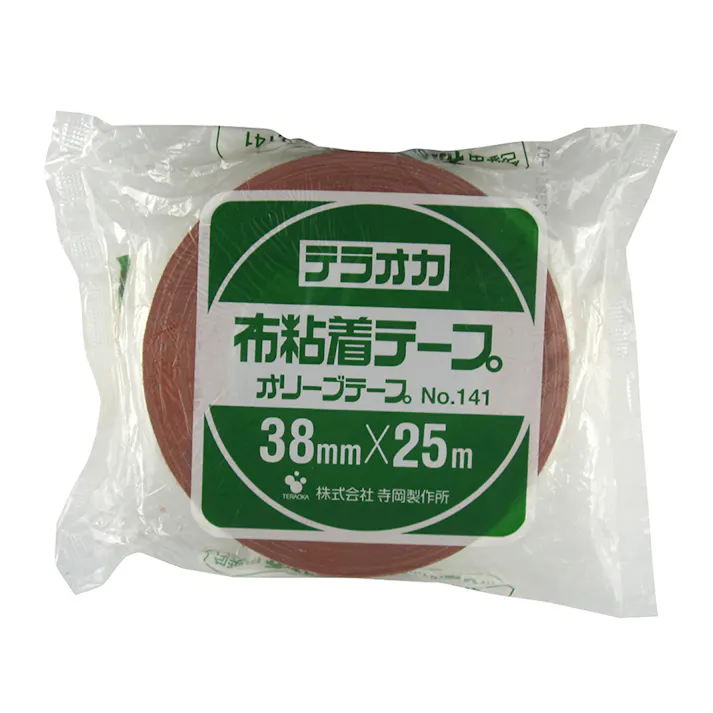 寺岡製作所 TERAOKA 布粘着テープ オリーブテープ No141 38mm×25m