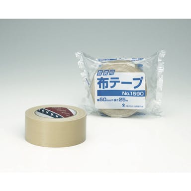 【CAINZ-DASH】寺岡製作所 包装用布テープ　ＮＯ．１５９０　５０ｍｍＸ２５Ｍ 1590 50X25【別送品】