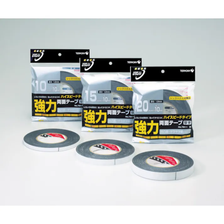 【CAINZ-DASH】寺岡製作所 発泡体両面テープ NO.7811フック 黒 20mmX10M 7811 BK-20X10【別送品】