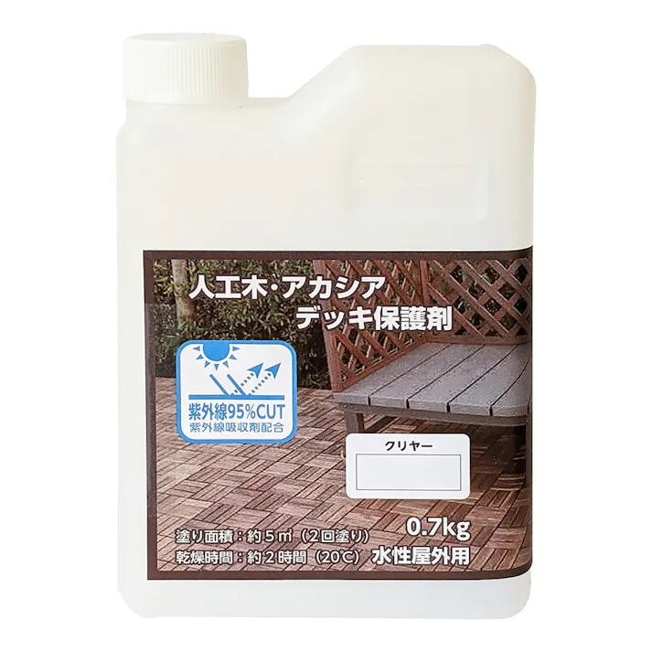 人工木・アカシアデッキ保護剤 クリヤー 0.7kg(販売終了)