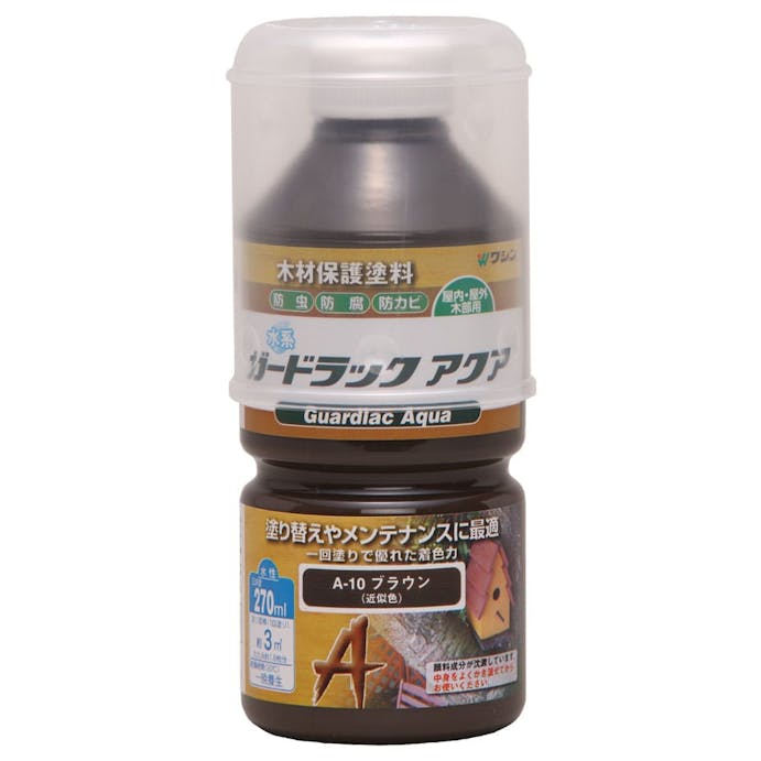 和信ペイント ガードラックアクア ブラウン 270ml【別送品】