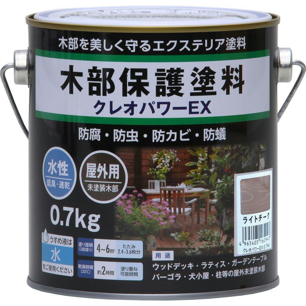 クレオパワーEX ライトチーク 0.7kg 木部塗料 クレオパワーEX ライトチーク 0.7kg 木部塗料