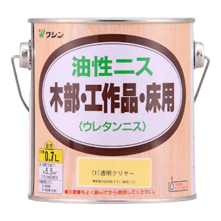 油性ニス 木部・工作品・床用 透明クリヤー 0.7L【別送品】