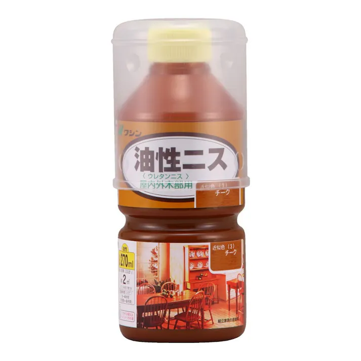 油性ニス 屋内外木部用 チーク 270ml【別送品】