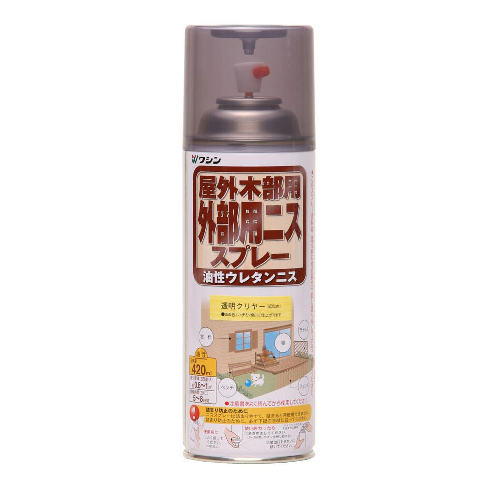油性外部用ニススプレー 透明クリヤー 420ml