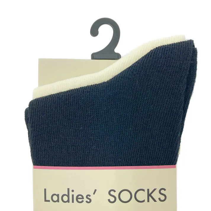 婦人靴下 ソックス くるくるはきくち カラーアソート 23-25cm 2足組