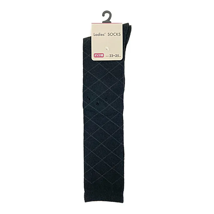 婦人ハイソックス ダイヤ柄 23-25cm