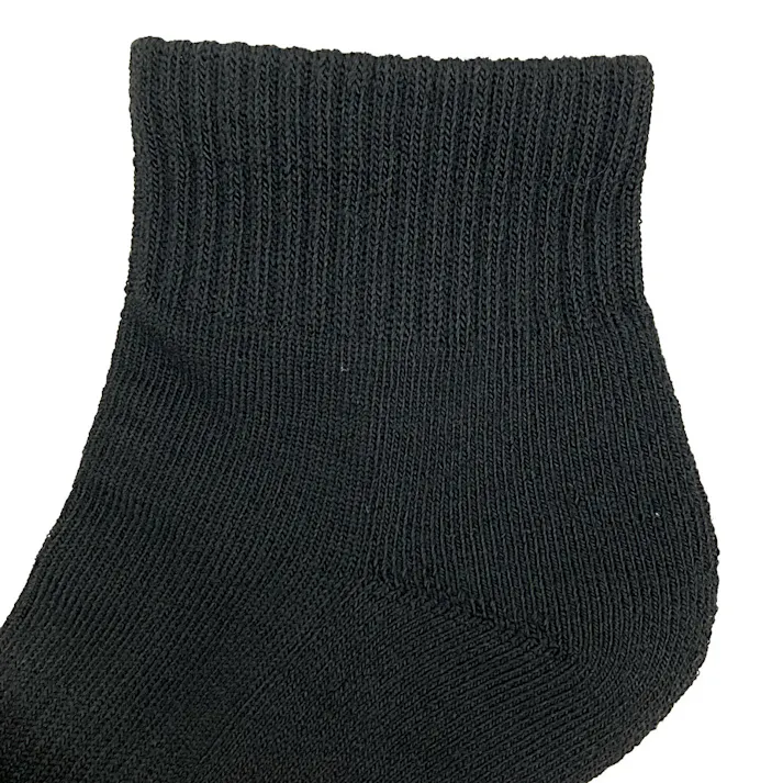 婦人ソックス 底パイルアンクルソックス 黒 3足組 23-25cm
