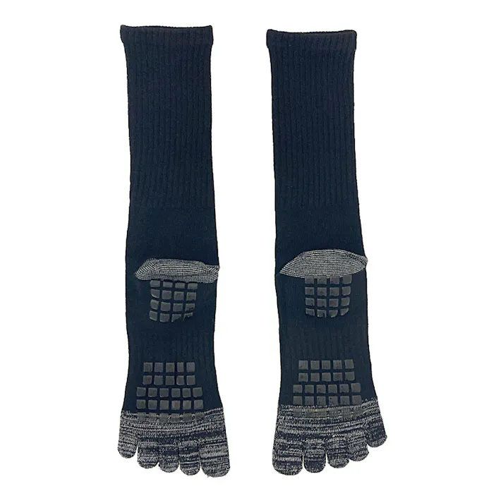 暖極無双 吸湿発熱補強ソックス 5本指 滑り止め付き 25.0cm-27.0cm 2足組