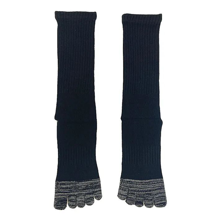 暖極無双 吸湿発熱補強ソックス 5本指 滑り止め付き 25.0cm-27.0cm 2足組