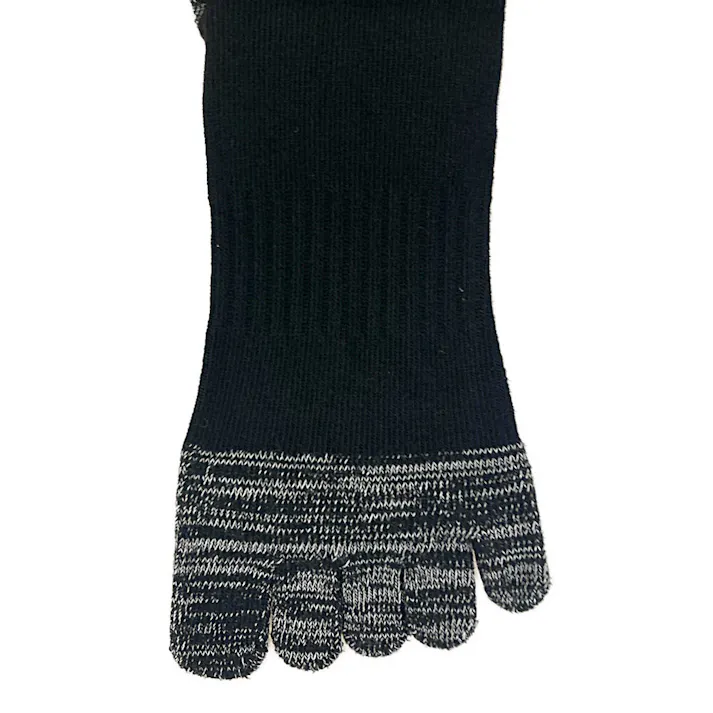 暖極無双 吸湿発熱補強ソックス 5本指 滑り止め付き 25.0cm-27.0cm 2足組