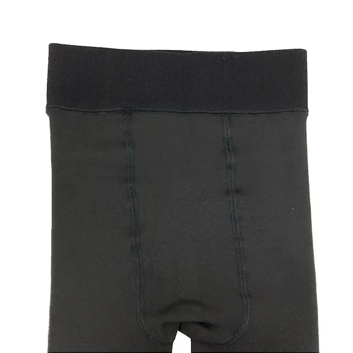 毛布みたいな温かさ しっかり防寒 レギンス 黒 10分丈 M~L