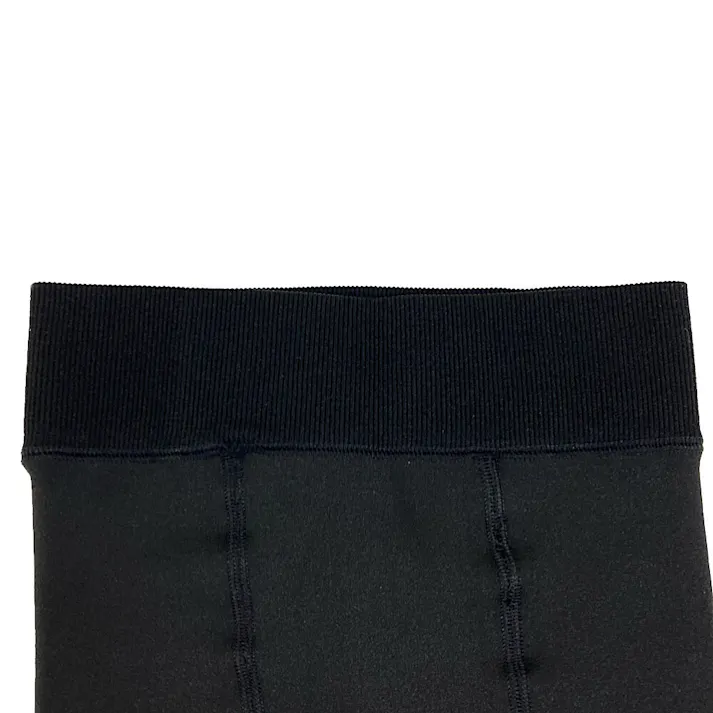 毛布みたいな温かさ しっかり防寒 レギンス 黒 10分丈 M~L