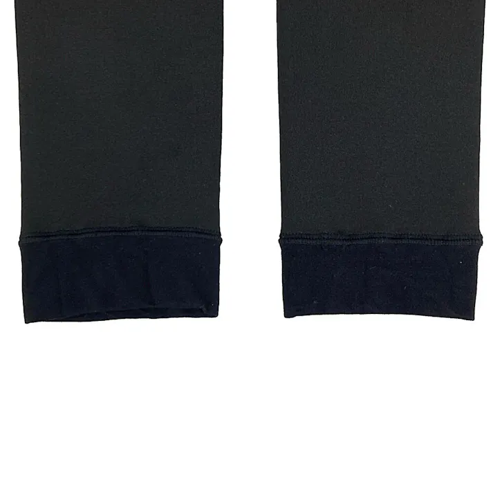 毛布みたいな温かさ しっかり防寒 レギンス 黒 10分丈 M~L