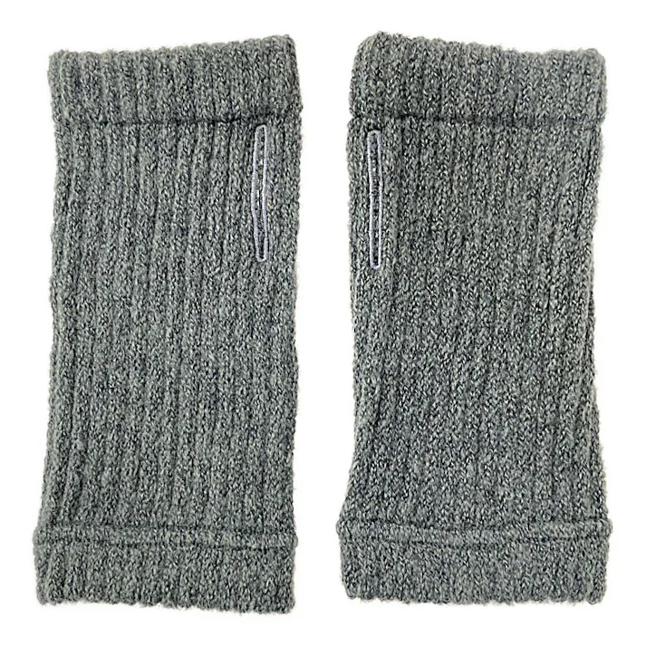 もちふわモヘアタッチ アームウォーマー チャコールグレー フリーサイズ