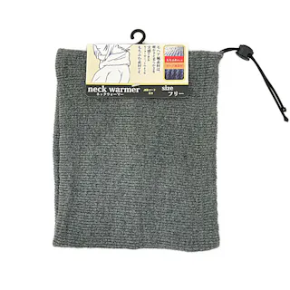 もちふわモヘアタッチ ネックウォーマー チャコールグレー フリーサイズ