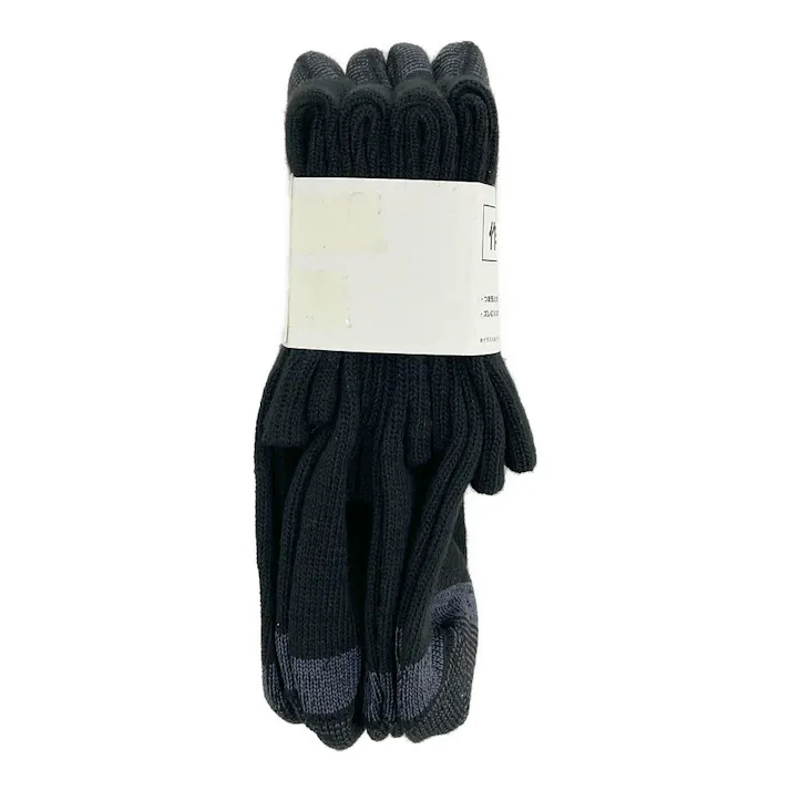 作業用靴下 ミドル丈 先丸 黒 4足組