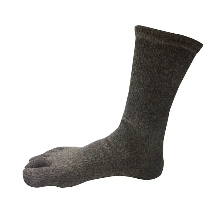 紳士靴下 綿 5本指 かかと付 4足組 カラーアソート