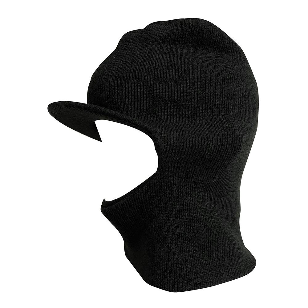 ツバ付き目出し帽 黒