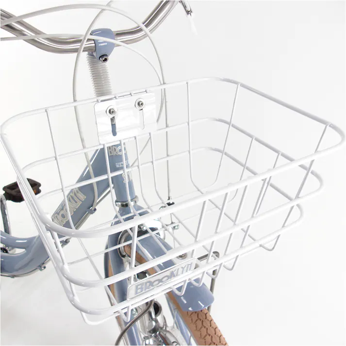 【自転車】ブルックリン 22インチ 外装6段変速 6S ブルーグレー