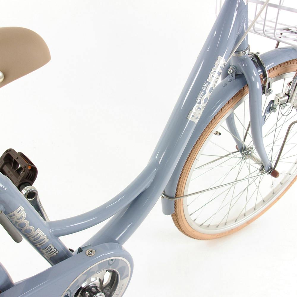 自転車】ブルックリン 22インチ 外装6段変速 6S ブルーグレー | 子供用
