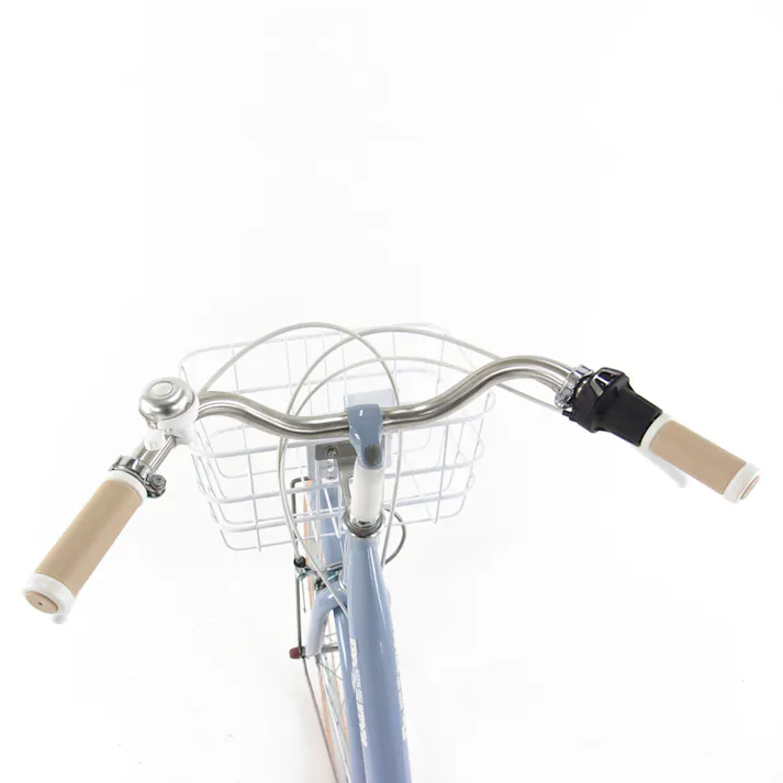 【自転車】ブルックリン 22インチ 外装6段変速 6S ブルーグレー