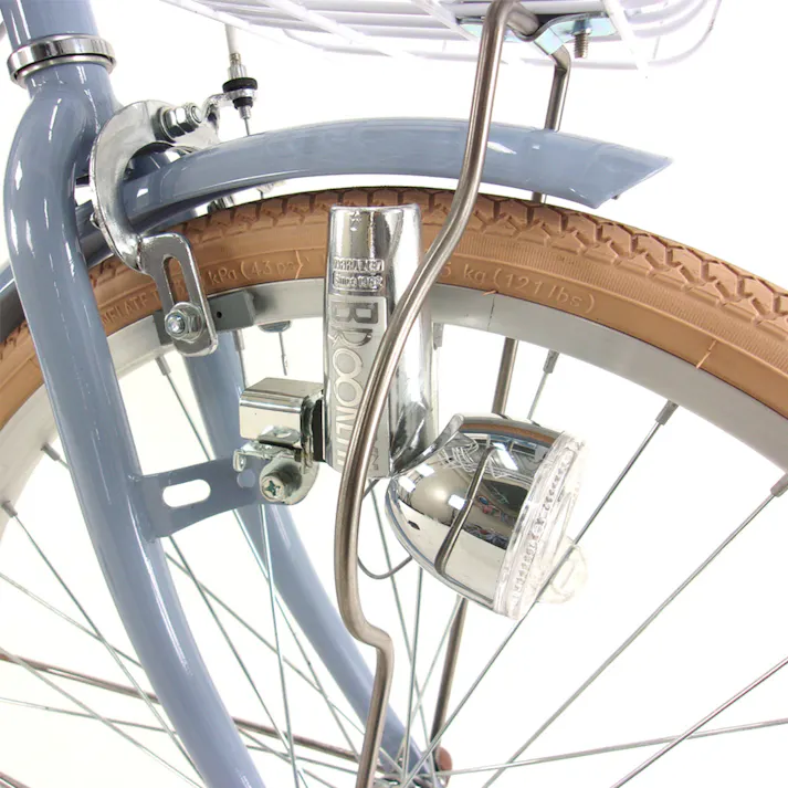 【自転車】ブルックリン 22インチ 外装6段変速 6S ブルーグレー