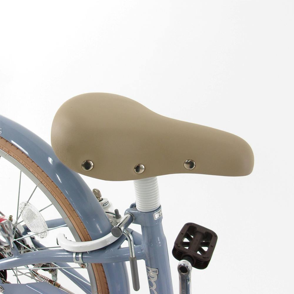 自転車】ブルックリン 22インチ 外装6段変速 6S ブルーグレー