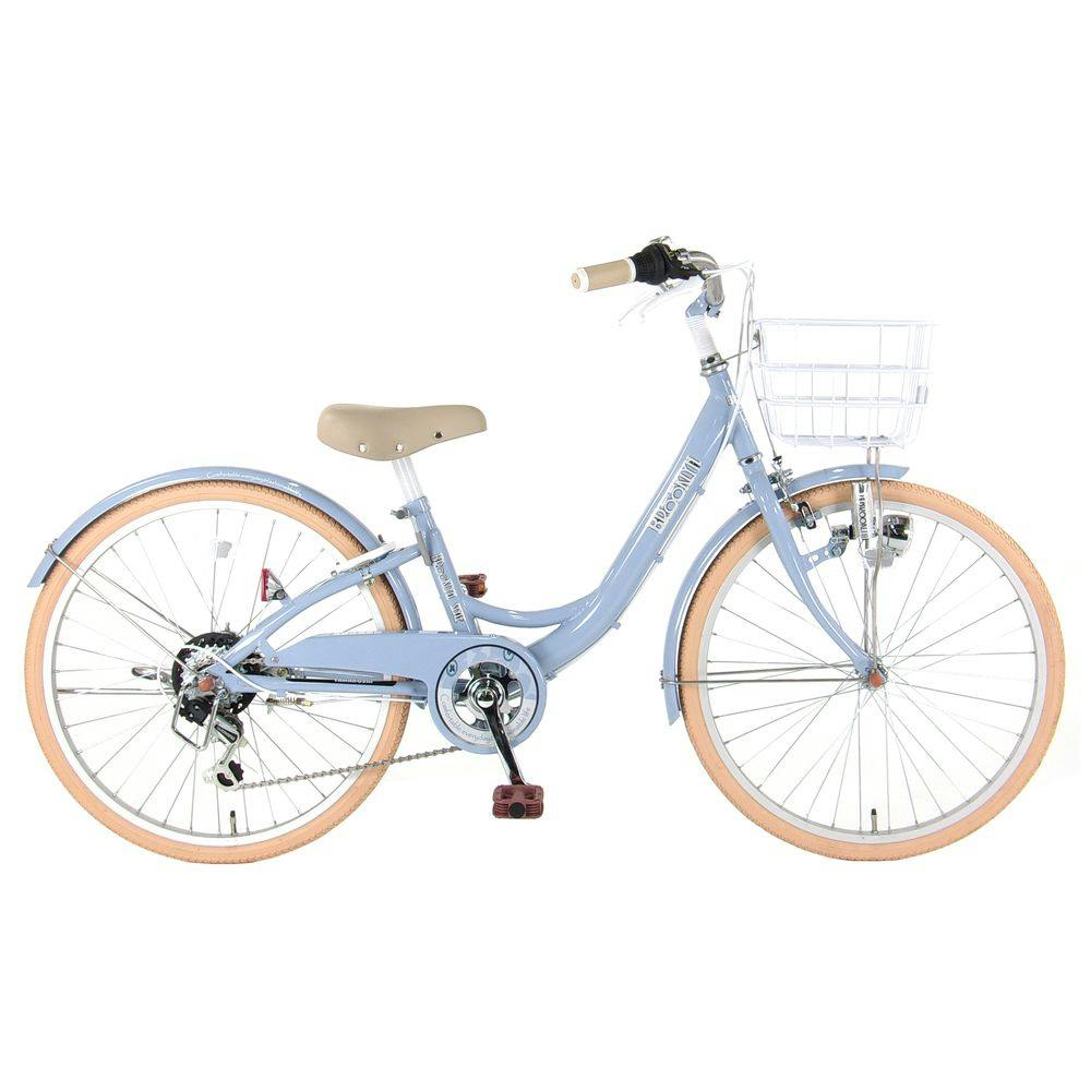 自転車】ブルックリン 22インチ 外装6段変速 6S ブルーグレー | 子供用