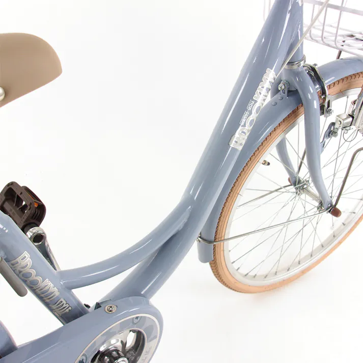 【自転車】ブルックリン 24インチ 外装6段変速 ブルーグレー