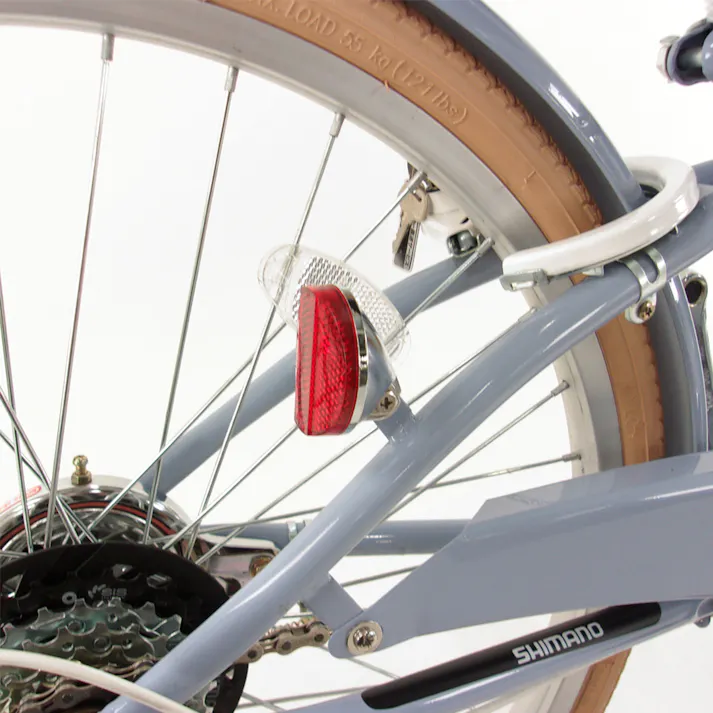 【自転車】ブルックリン 24インチ 外装6段変速 ブルーグレー