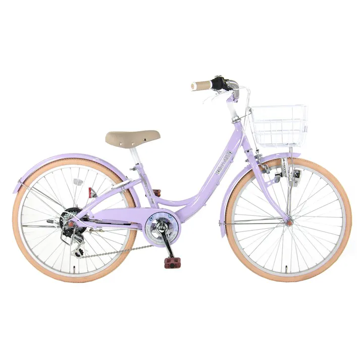 【自転車】ブルックリン 24インチ 外装6段変速 パープル