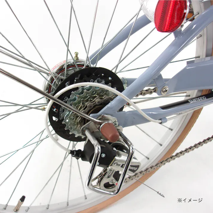 【自転車】ブルックリン 24インチ 外装6段変速 パープル