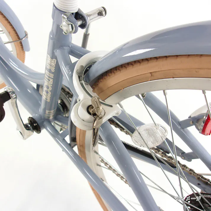 【自転車】ブルックリン 24インチ 外装6段変速 パープル